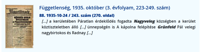 Kápolna szentelés 1935 október